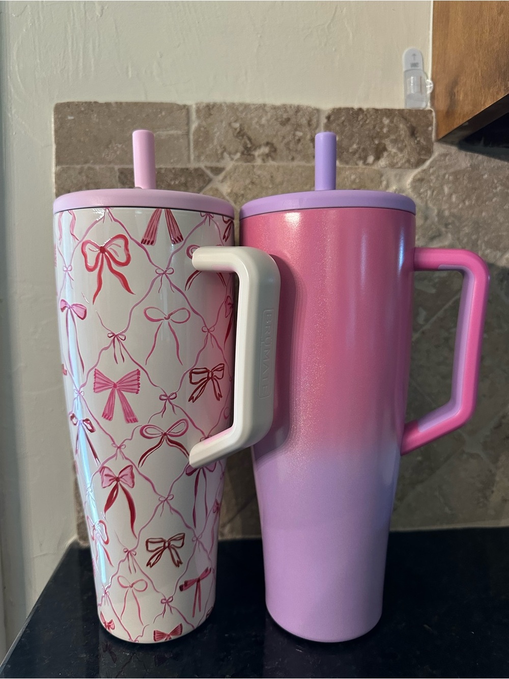 Pink Ombre and Bow-Print 40oz Brumate Era